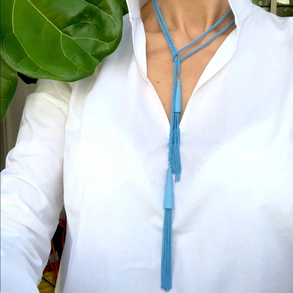 KENDRA SCOTT Phara necklace in blue matte